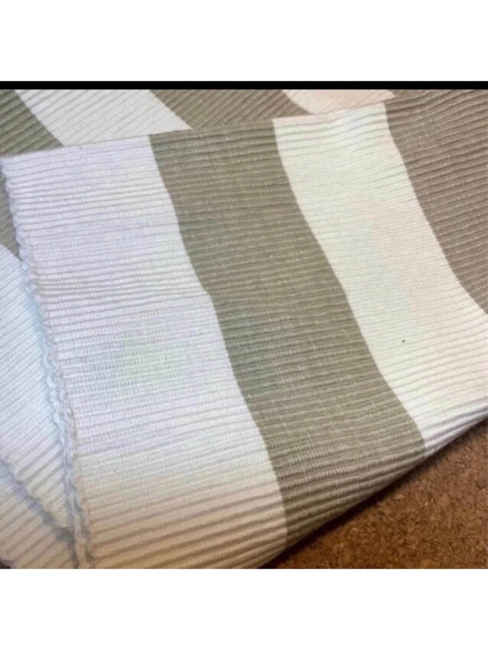 NWT CANELADO 16 x 72 in. Rectangle Classic Stripe Design Ribbed Cotton Table Run